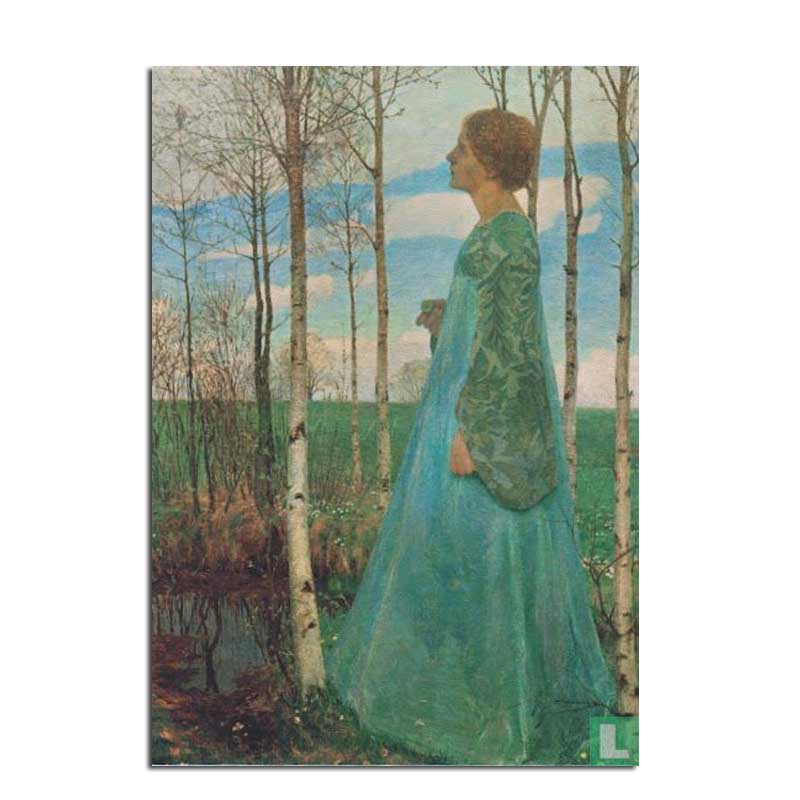 Postkarte Heinrich Vogeler "Frühling 1897 "    Kunst