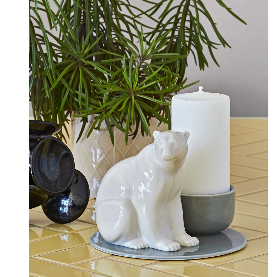 dottir Nordic Design Kerze für Samsurium D.6 cm Höhe 20 cm, weiß 