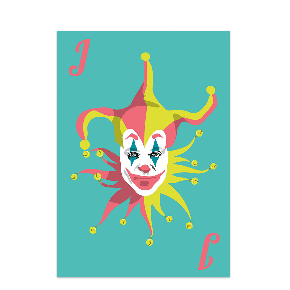 Postkarte Joker, Neon von  luminous