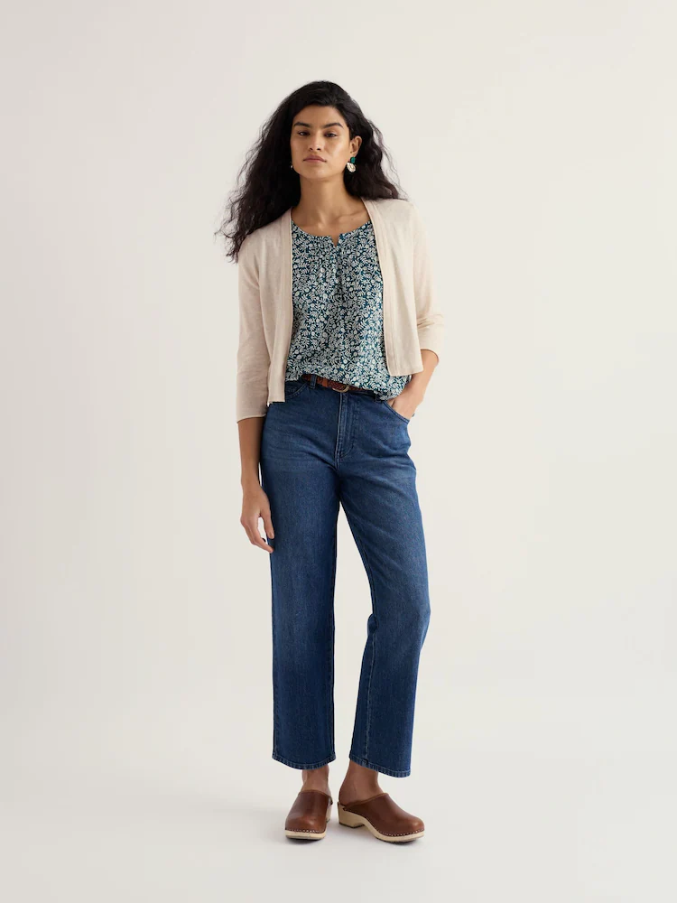 SEASALT CORNWALL Vanessa Strickjacke aus GOTS-zertifizierter Bio-Baumwolle, Farbe: Chalk