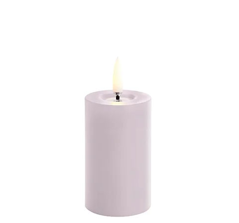 Piffany Copenhagen – UYUNI LIGHTING LED melted pillar candle, Light Lavender, Smooth D. ca. 5x7,5  cm