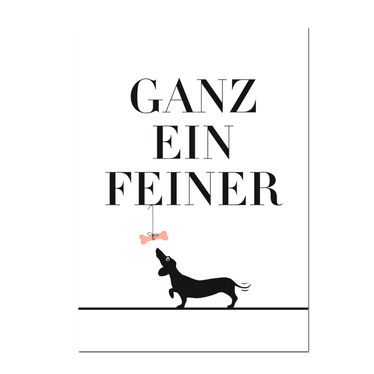 Inkognito Postkarte Ganz ein Feiner , Dackel