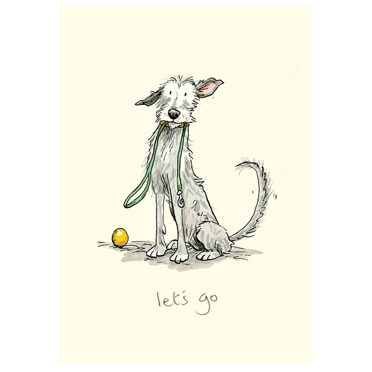 Two Bad Mice Doppelkarte "Let's Go"   von Two Bad Mice von Anita Jeram, Hund
