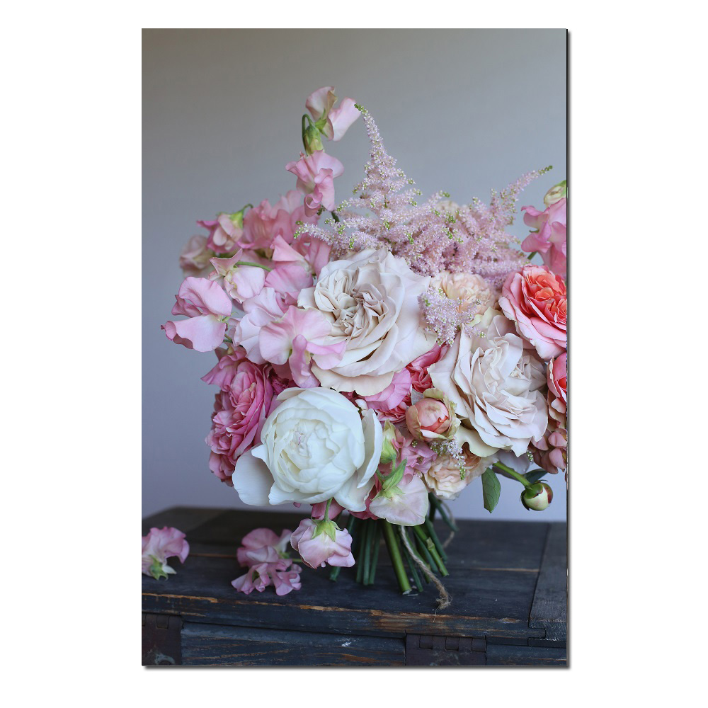 Das Blumenmädchen Postkarte "Strauß"  Hochzeit, Rosen