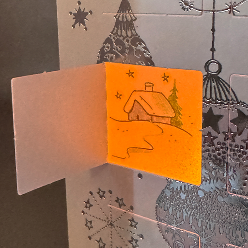Adventskalender Karte , als Windlicht zum Aufstellen "Weihnachtsdeko"