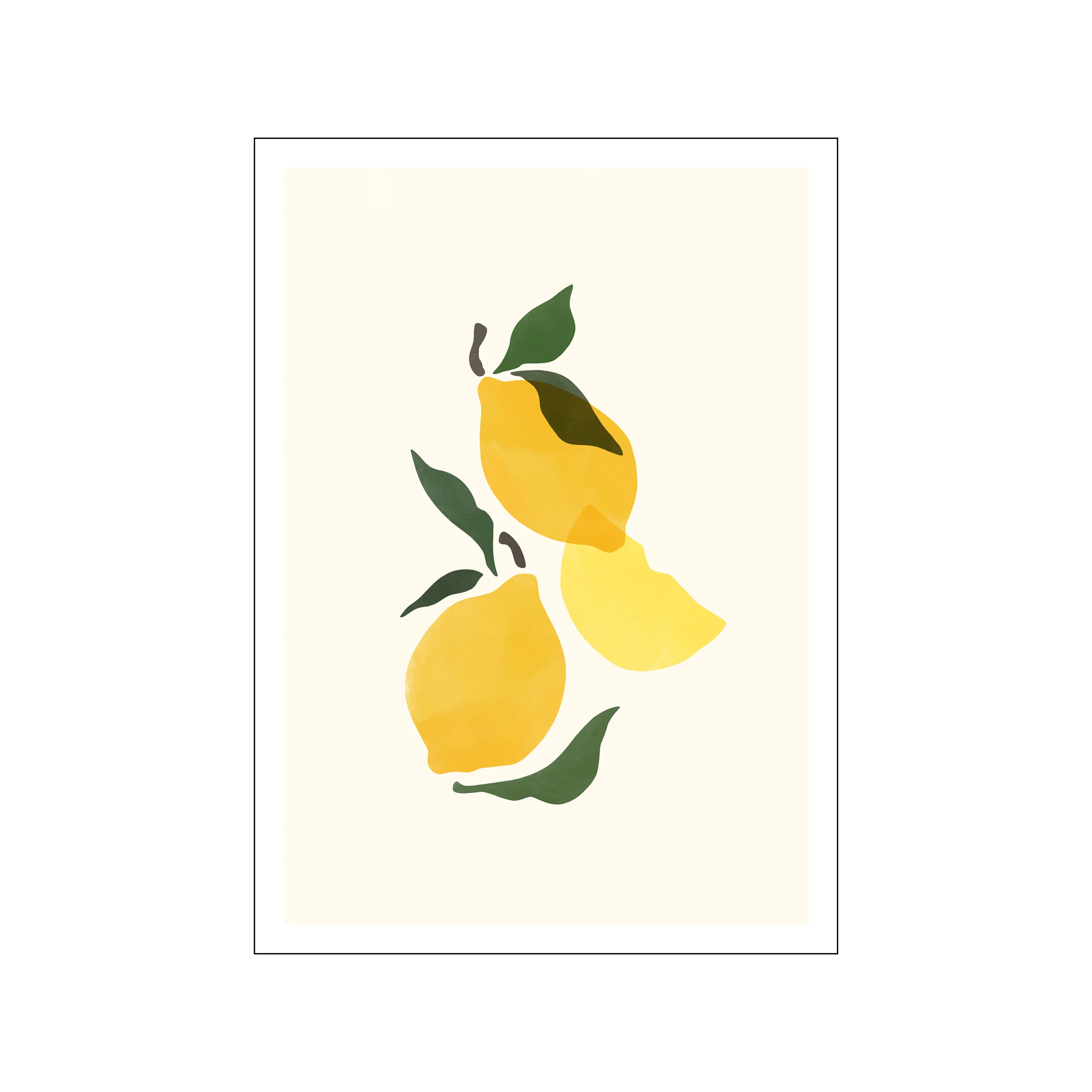 Kunstdruck A4 " Composition Citron"   Zitronen 
