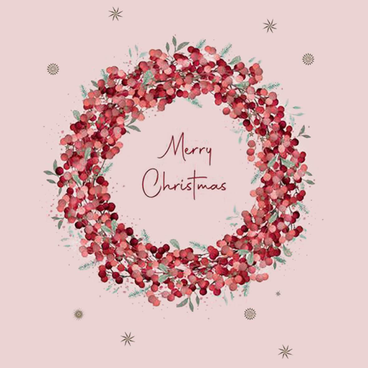 Papierservietten Weihnachten "Christmas in Rosé " , 33 x 33 cm   von PPD 