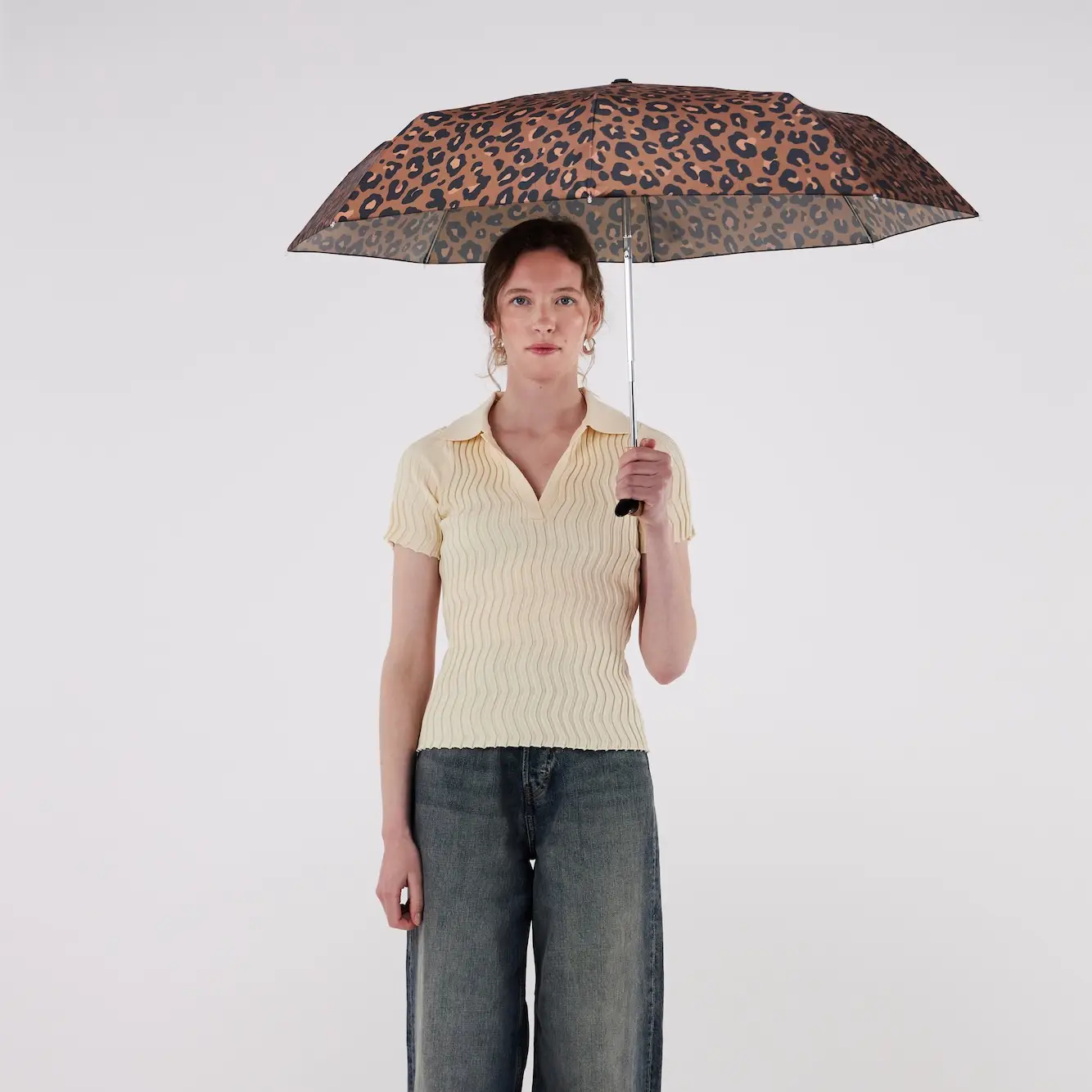 Regenschirm Original Duckhead Leopardenmuster,  Compact Duck Umbrella,  Nachhaltiger Original Duckhead Regenschirm