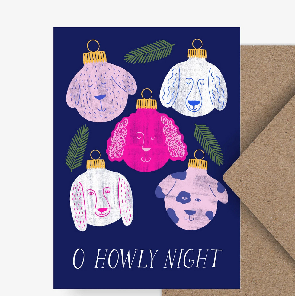 Typealive XMAS Postkarte "Howly Night" Hunde