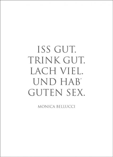Wunderwort Postkarte "Iss gut. Trink gut. Lach viel."