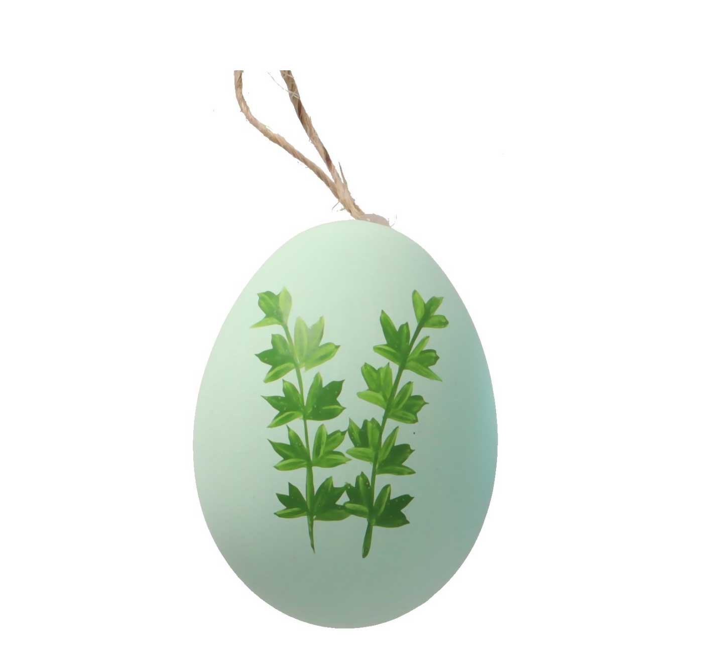 Hühnerei "Plants" mint, ca. 6 cm, pro Stück 