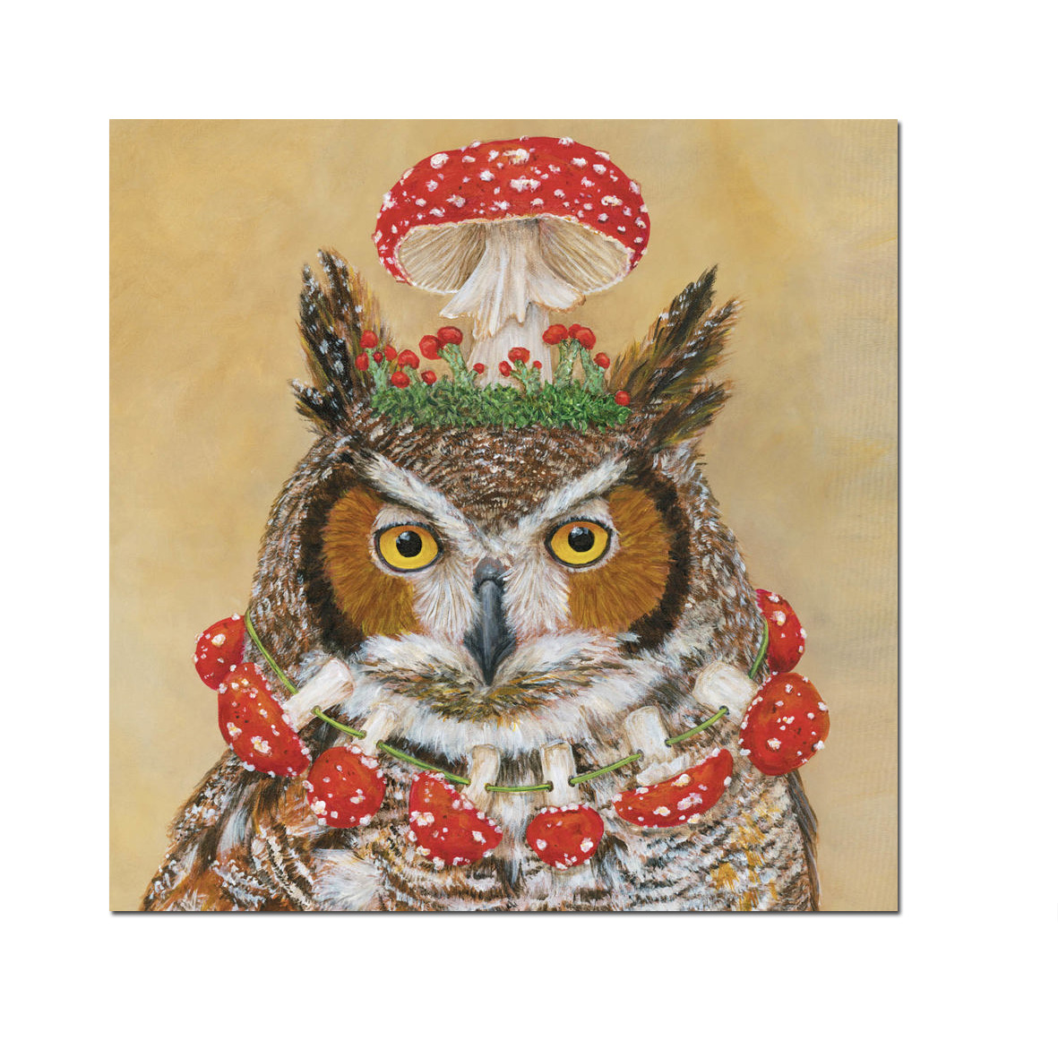 Papierservietten Eule & Fliegenpilz " Pageant Queen" , 25 x 25 cm Cocktailservietten   von PPD  ...übersetzt Schönheitskönigin :-)
