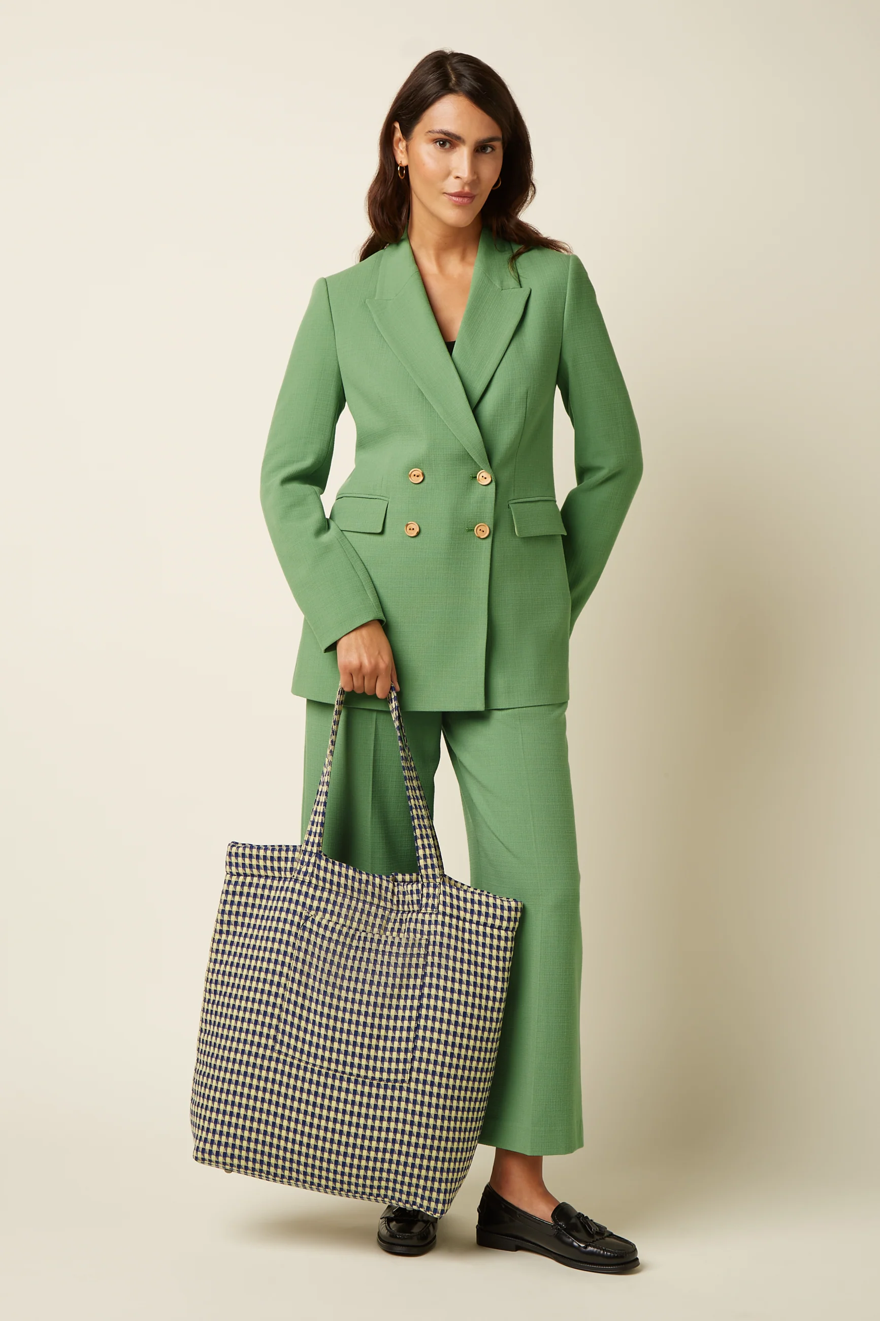 King Louie Shopper Pretty Check , Farbe Mazarine