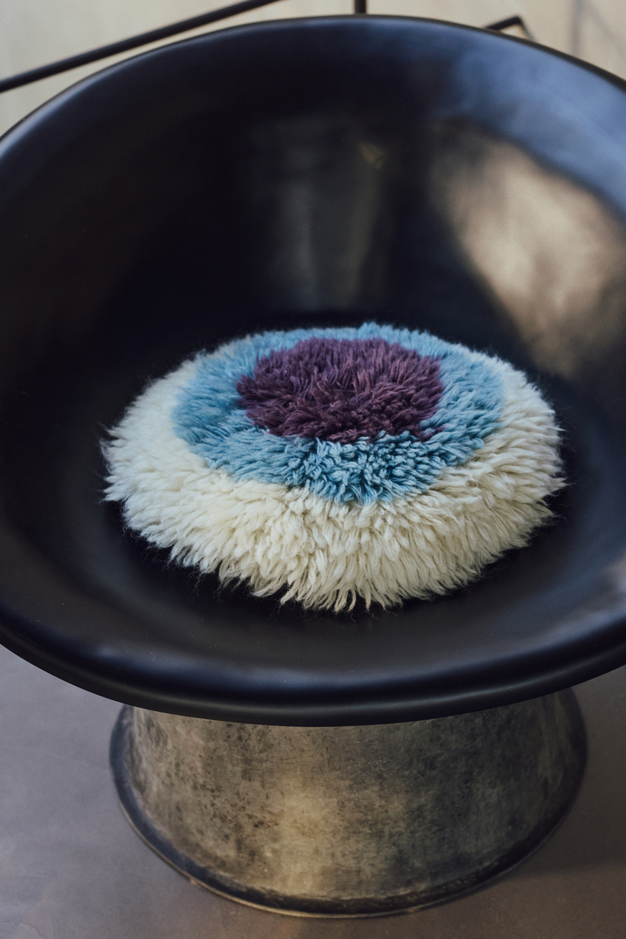 HKliving Kissen Fluffy rund, D. ca. 40 cm, Fluffy cushion, eye catcher