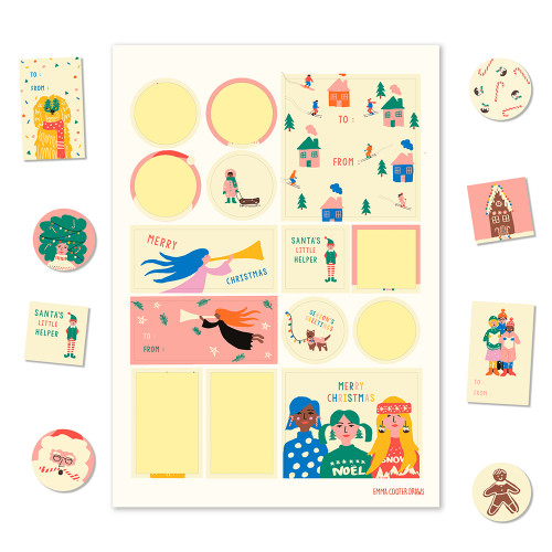 Sticker Set - Emma Cooter Draws Xmas, Sticker Set Weihnachten