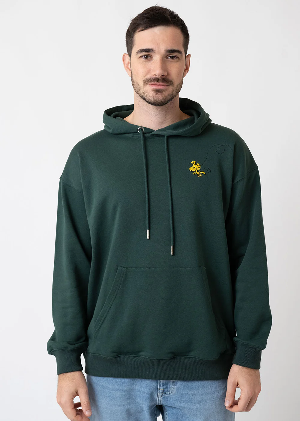 Peanuts Hoodie "Peanuts: Ned mid mir" - dunkelgrün, UNISEX, Oversize