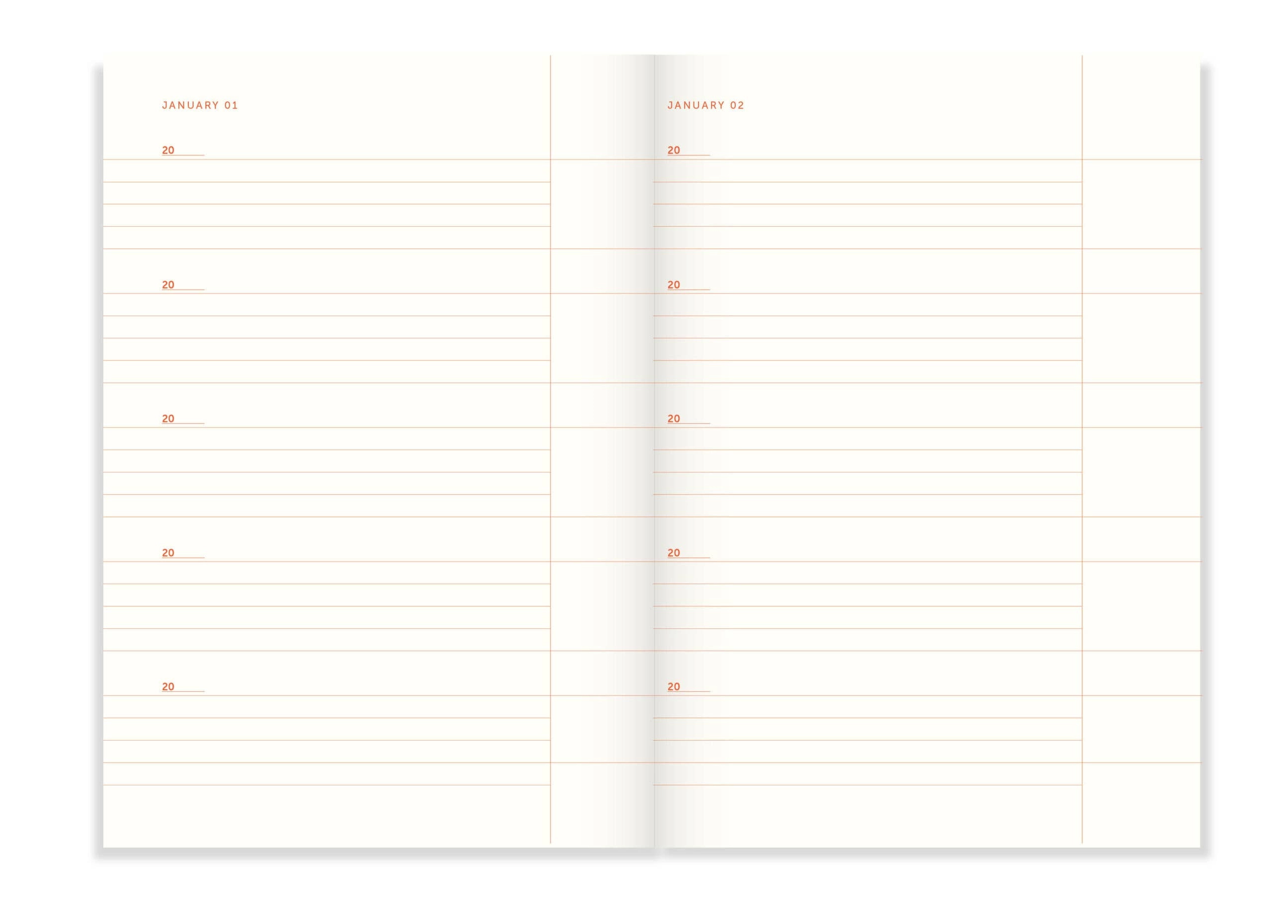 A-Journal Notizbuch "One Line A Day Journal" , Leinen Smaragd Grün,  ca. 19 × 13 cm 