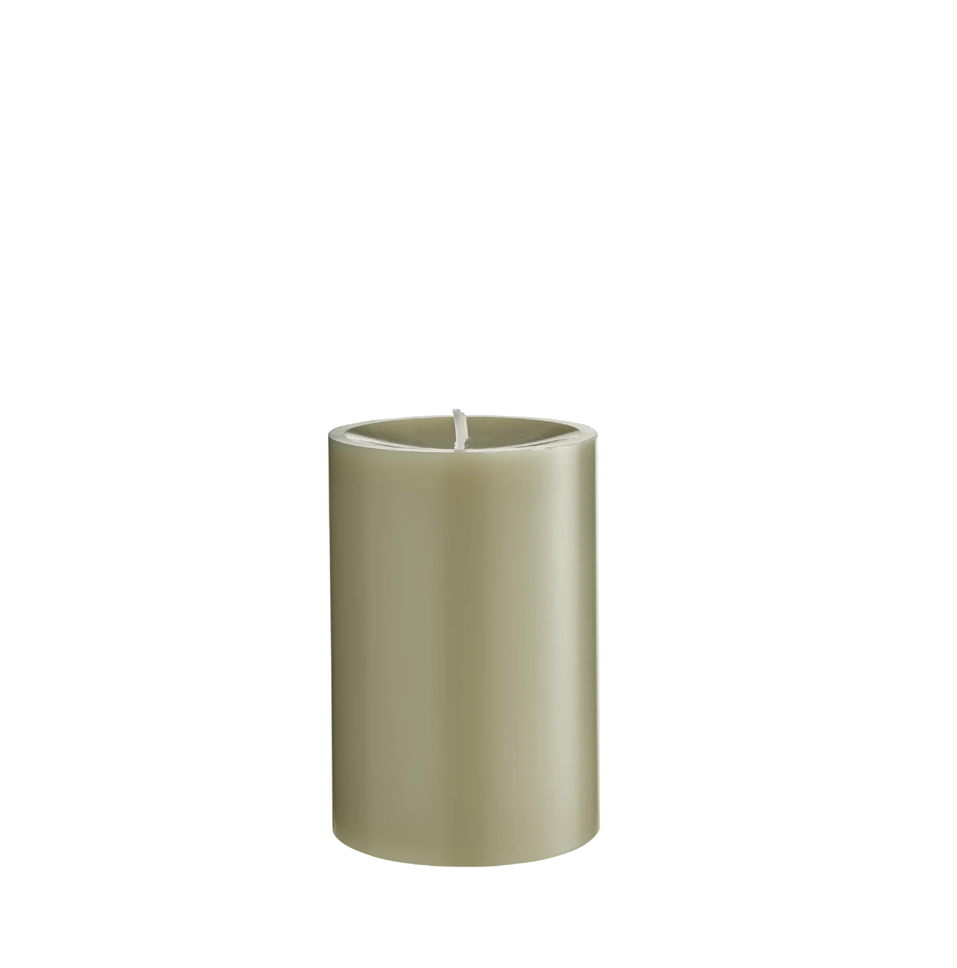 Engels Kerzen, Gegossene Stumpenkerze, D. 8 cm x 12 cm, Farbe: Flechte