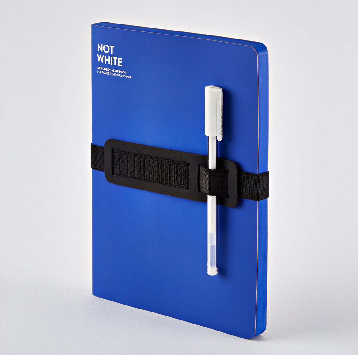 NUUNA Notizbuch Set Not White L Light BLAU,  165 × 220 mm  mit Gummiband und Stift