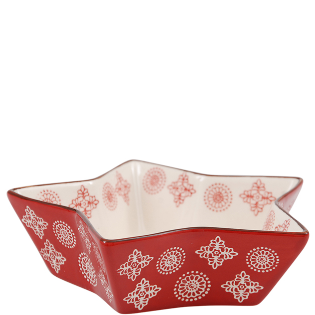 Sternschale MERRY Rot von Miljögården, D. ca. 19,5 cm