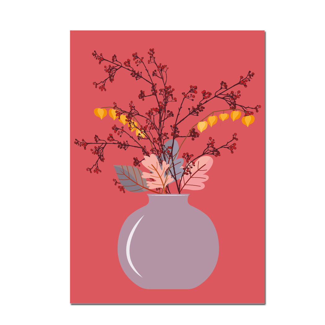 Postkarte autumn branches/ Herbstzweige von Toni Starck