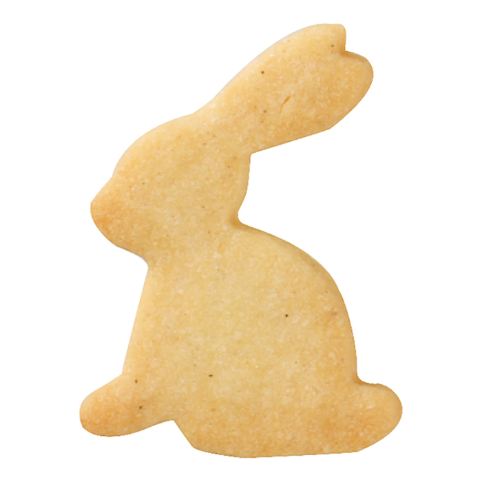 Ausstecherle Hase sitzend 4 cm, Edelstahl von Birkmann, Prägeausstecher, Ausstechform  