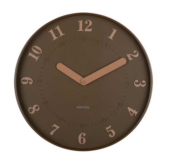 Wanduhr AMENA, Mocha brown, D. 40 cm