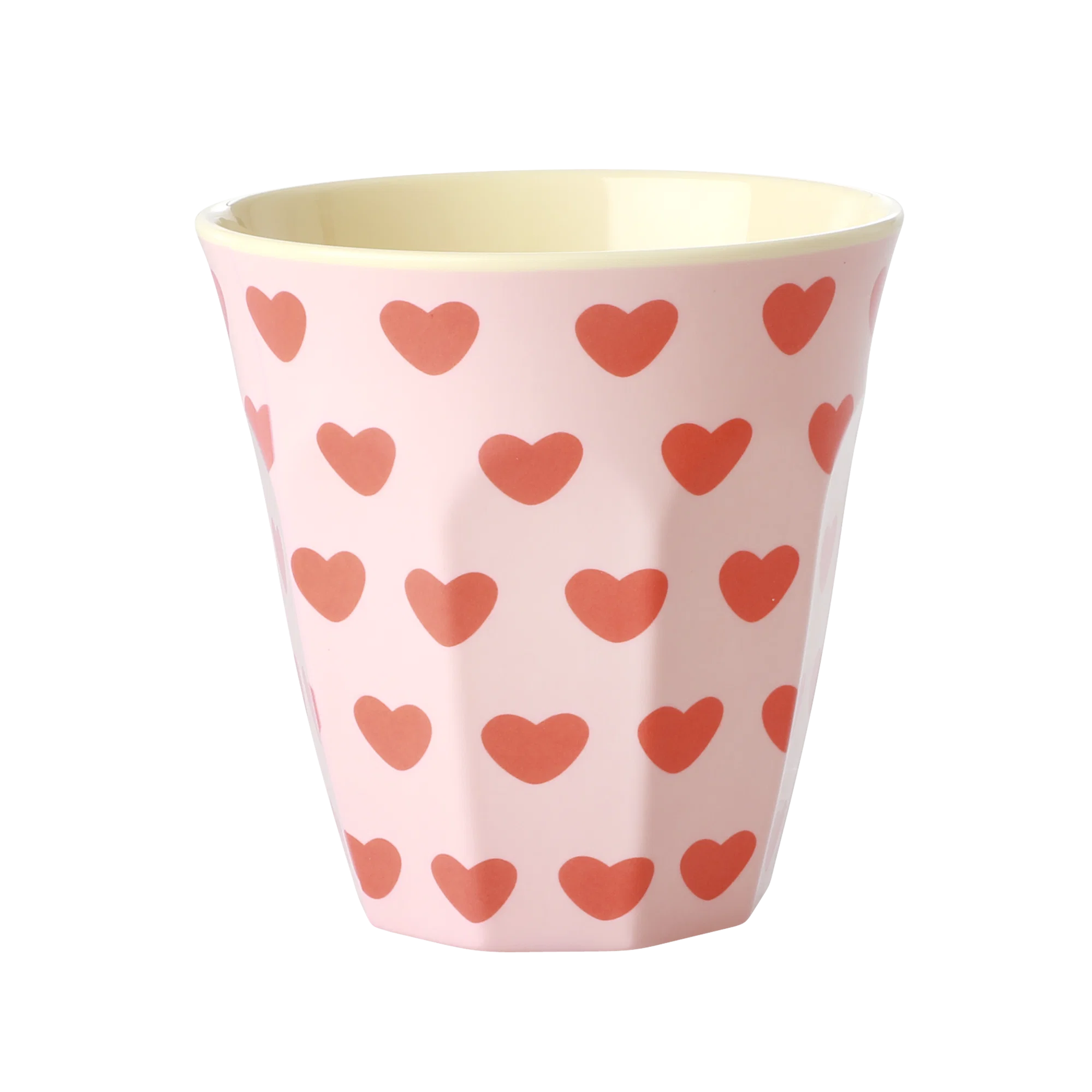Rice Melamin Becher - Hellrosa - Sweet Hearts Print, 250 ml, Herzen
