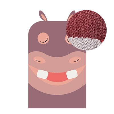 Babydecke Nilpferd, knitted baby blanket - hippo, ca. 80 x 140 cm, Baumwollstrick 