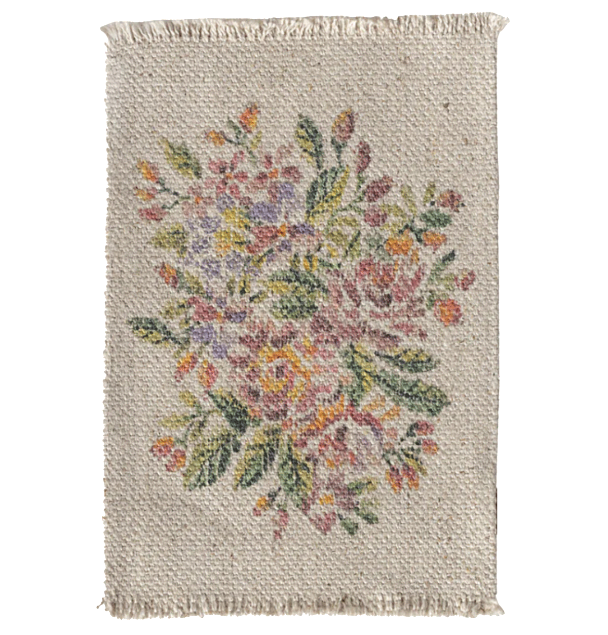 Maileg Miniaturteppich, Blümchen, medium, ca.  10,5 x 16 cm