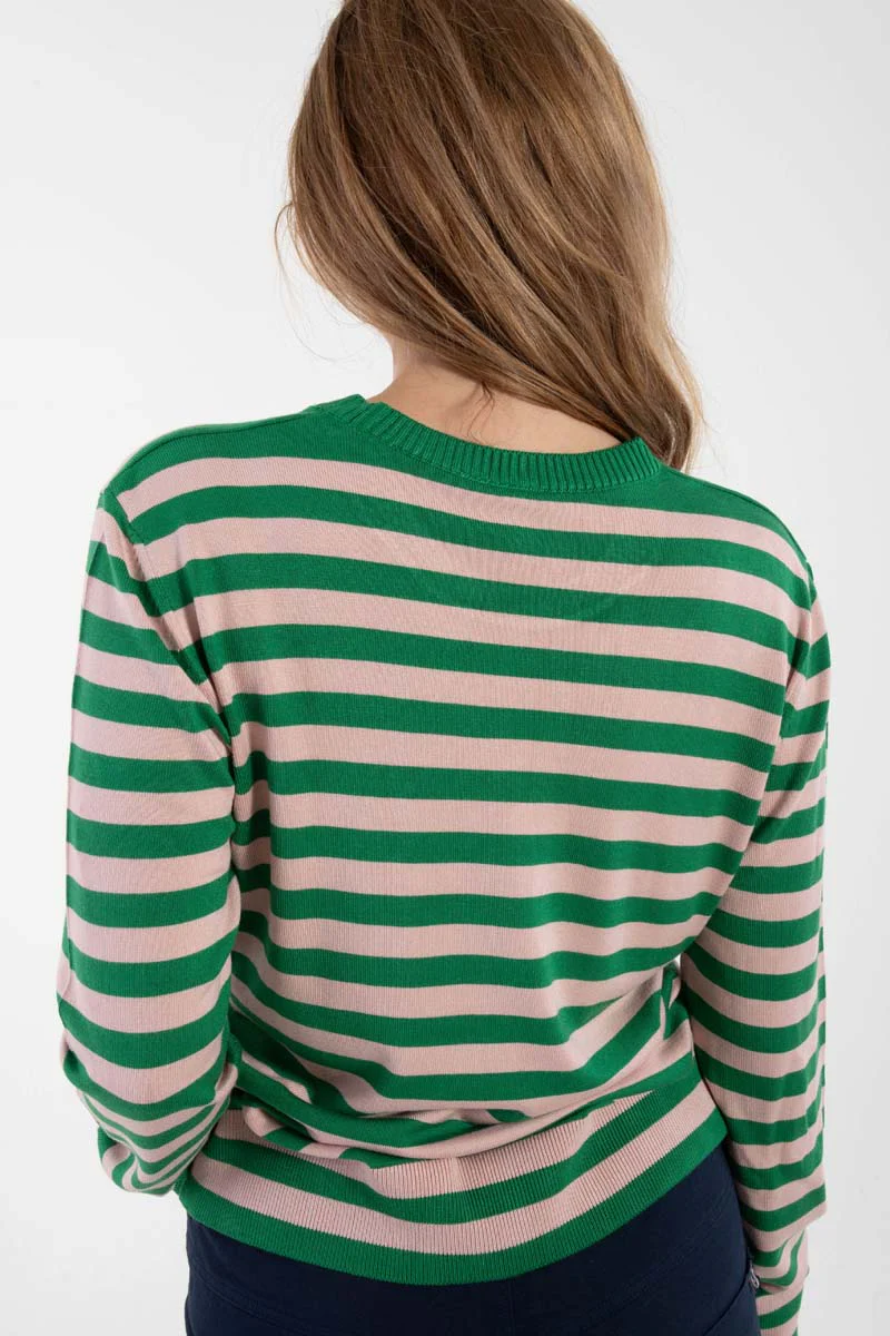 % Danefae Danedinner Viscose Sweater Green/Rose Beige  % Größe M / 38