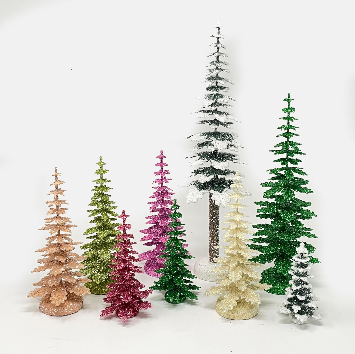 Ino Schaller Weihnachtsbaum Nr. 103 Weißgold/Creme Glitzer H.ca. 20 cm von Ino Schaller 