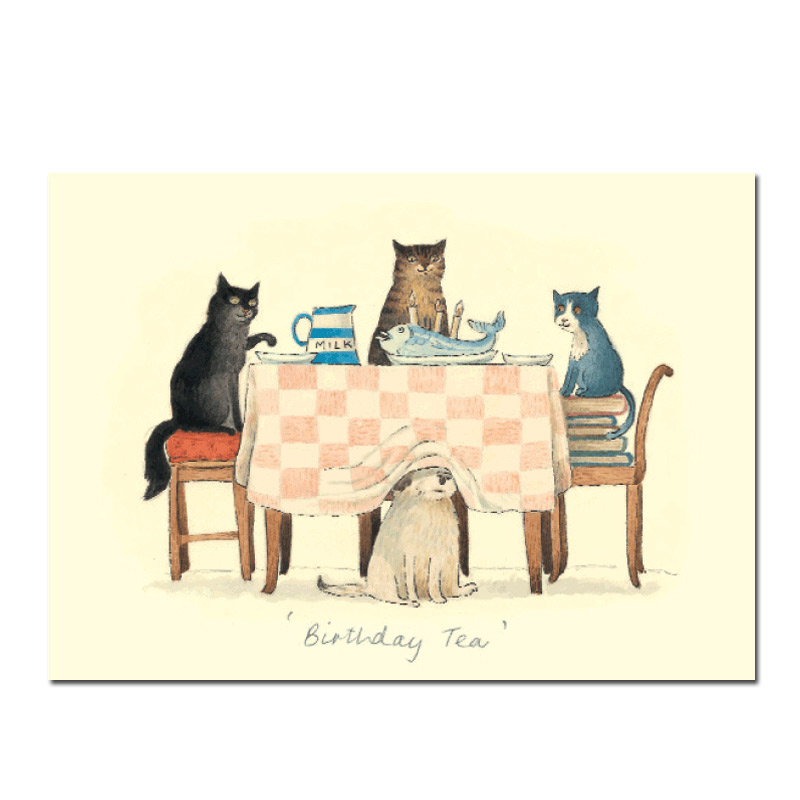 Two Bad Mice Doppelkarte "Birthday Tea "  Geburtstag, Katze, Hund