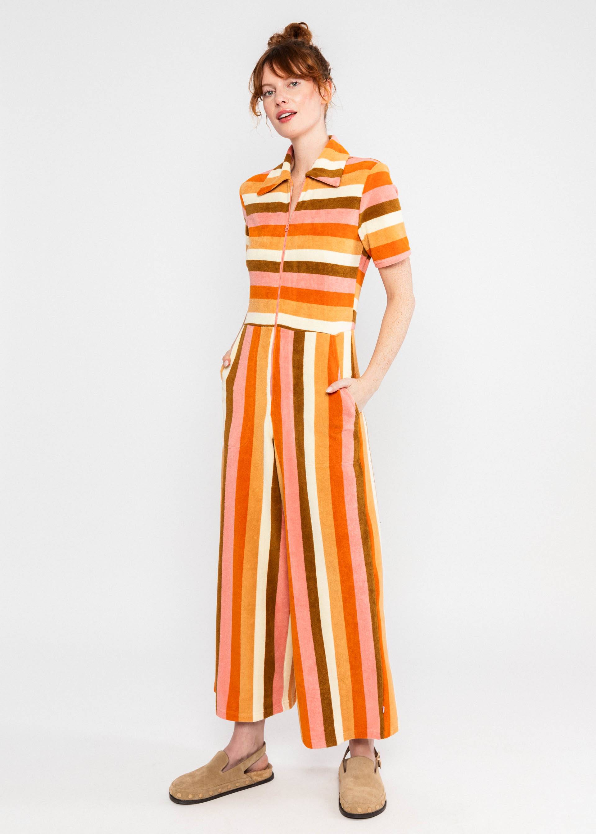 Blutsgeschwister Jumpsuit Reneé Love Twist - sunny spirit stripe, Jumpsuit Frottee