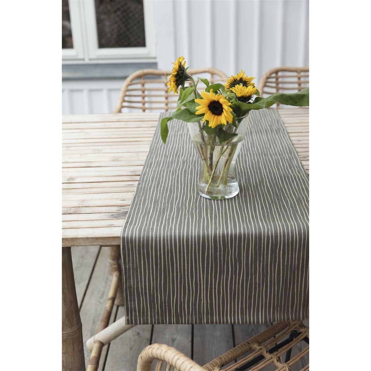 Spira of Sweden Tischläufer STRIPE , Braun, ca. 42 x 140 cm