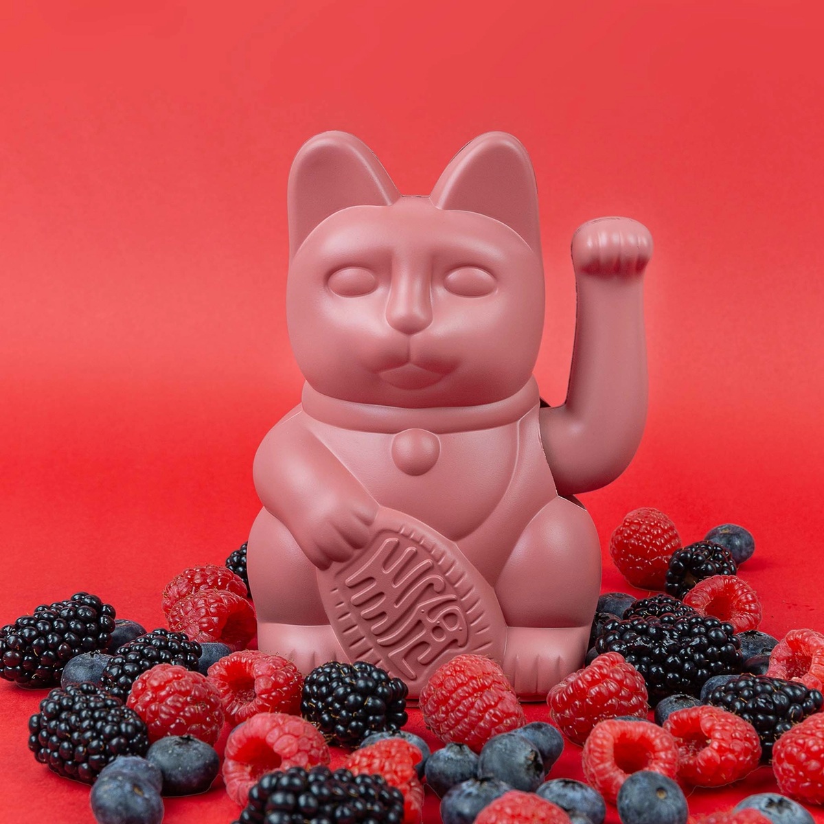 Lucky Cat Violet / Winkekatze /Berry Red/ Glückskatze von donkey products, Katze 