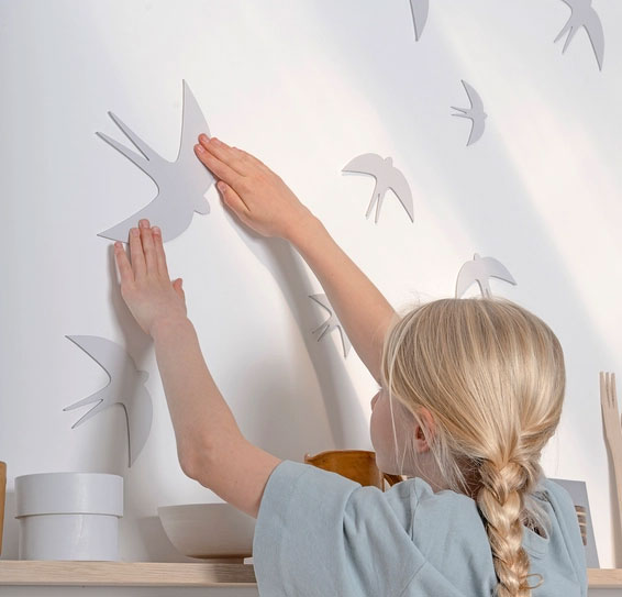 Jurianne Matter SVERM birds - large(3 birds), Bastelset, Vögel groß 3er Set 