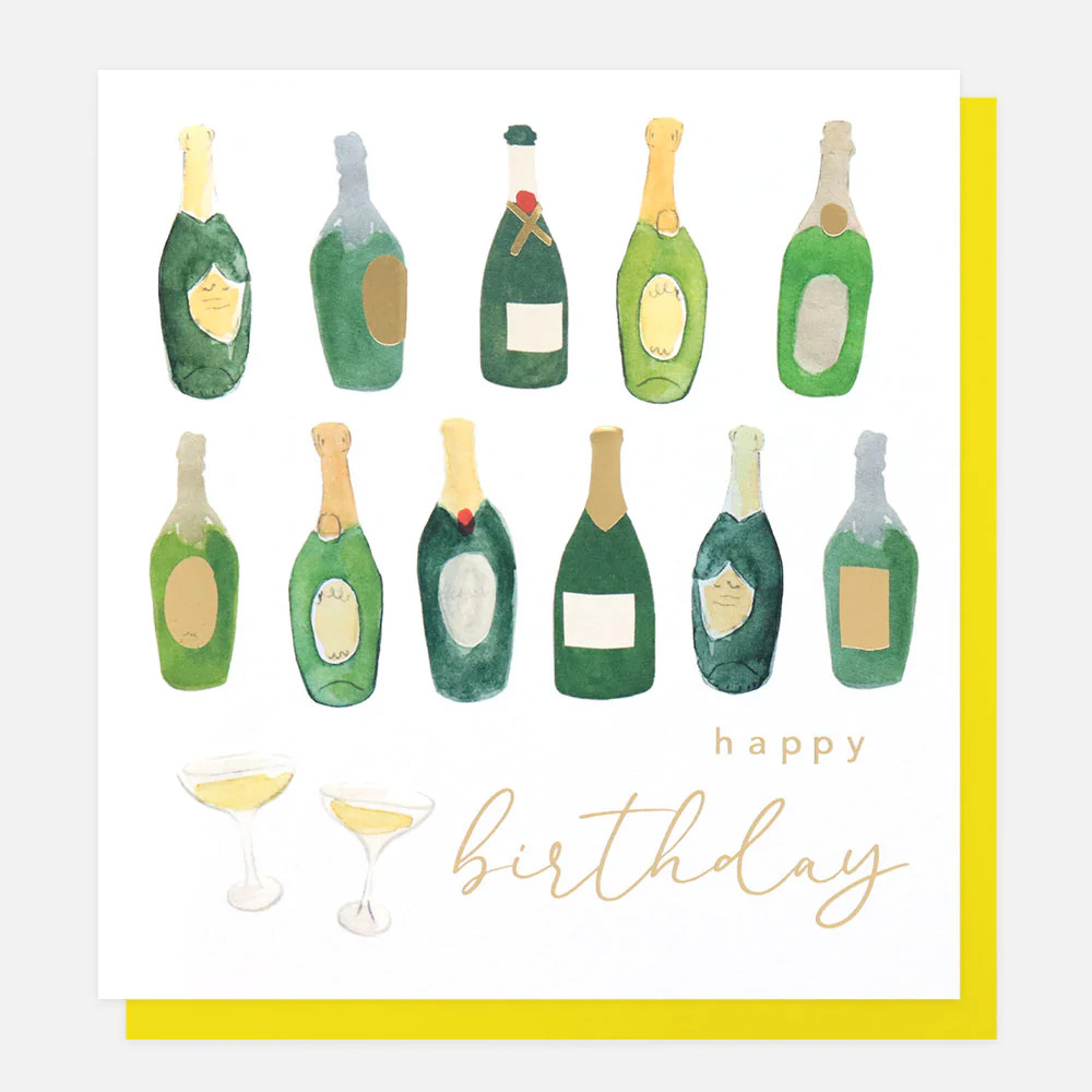 Caroline Gardner Doppelkarte "Champagne Birthday "Geburtstagskarte    