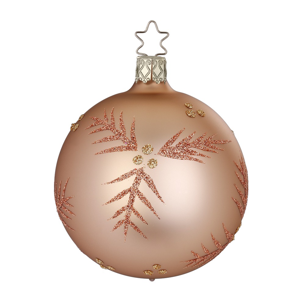 Inge Glas Christbaumkugel TANNENZAUBER, steinbock matt, D.  8 cm , Sonniger Herbsttag