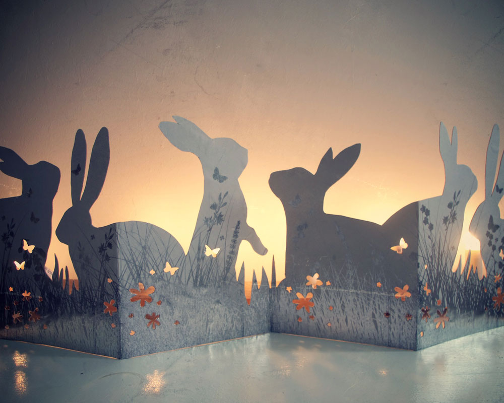 % good old friends Frühlings Silhouette Hasen, Höhe 17 cm