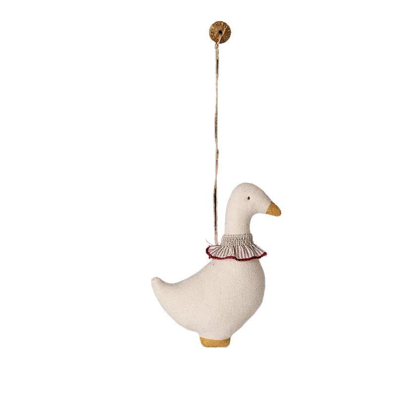 Maileg Stoffornament, Gans - Roter Schal, ca. 8,5 cm