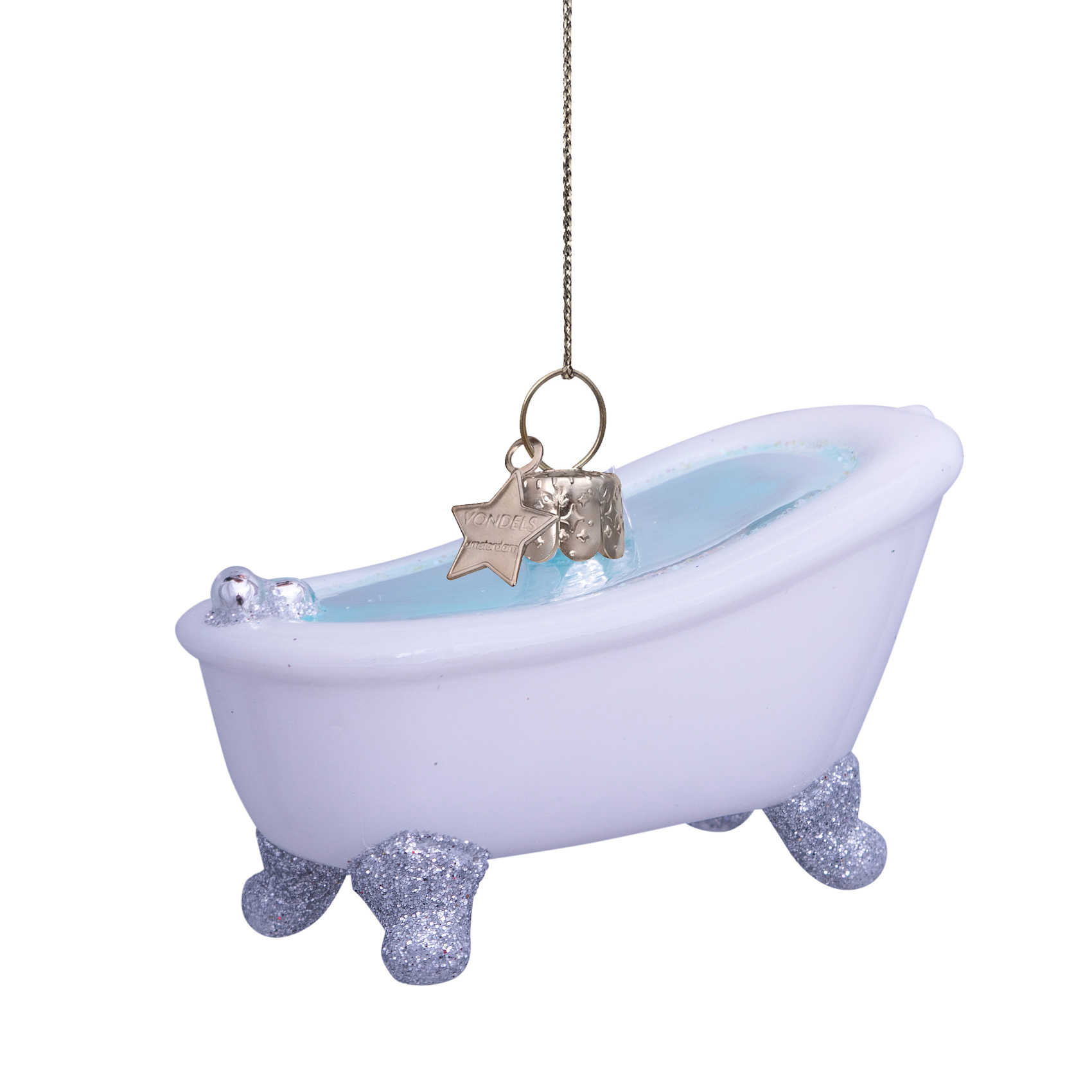 Weihnachtskugel Badewanne  H. ca. 5 cm, Glas 