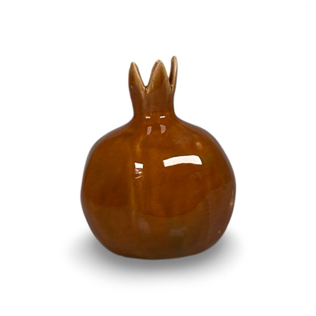 Granatapfel Vase altrot, Keramik, Medium, ca. 10,5 x 13 cm