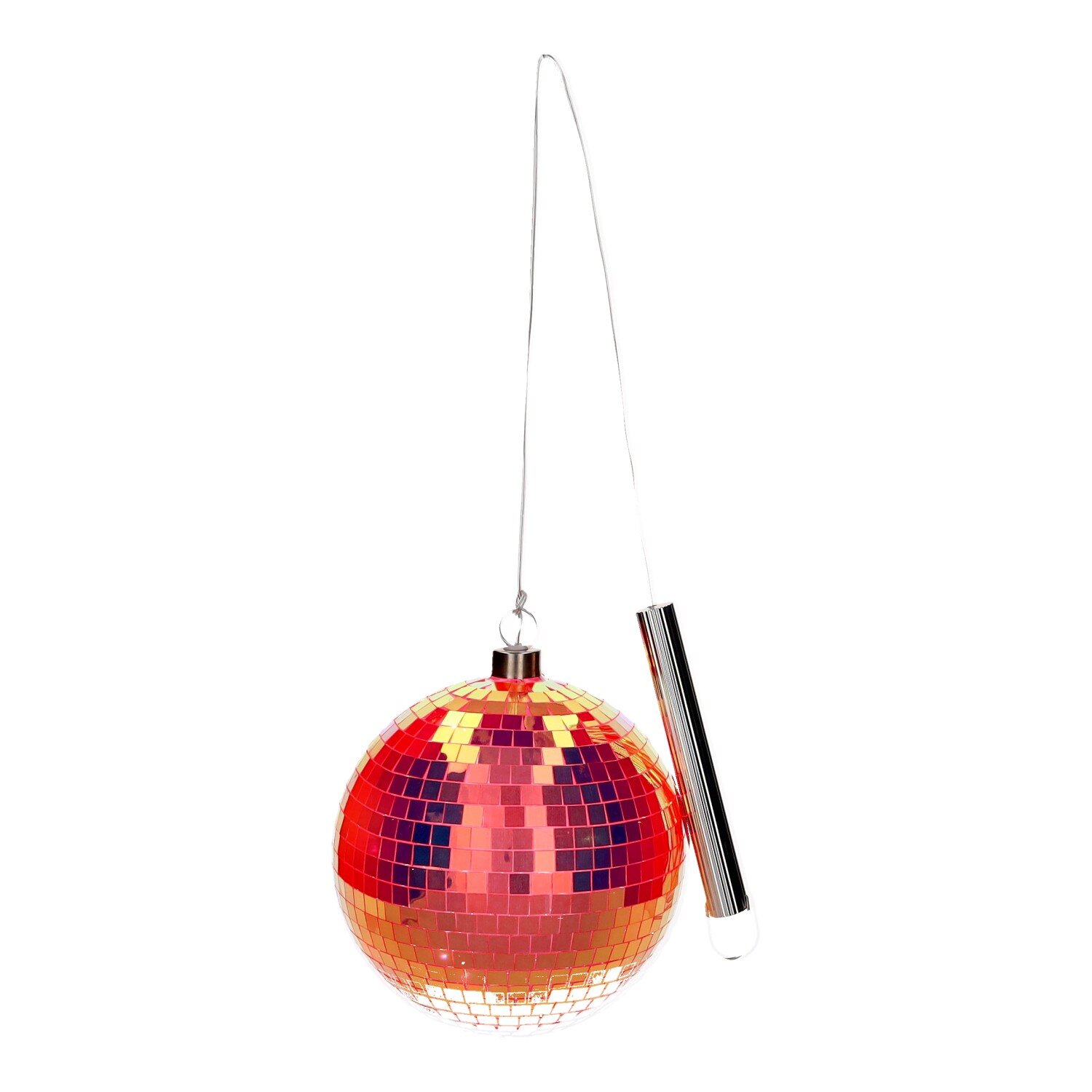 Disco, LED-Kugel, 15cm, neon orange , Diskokugel