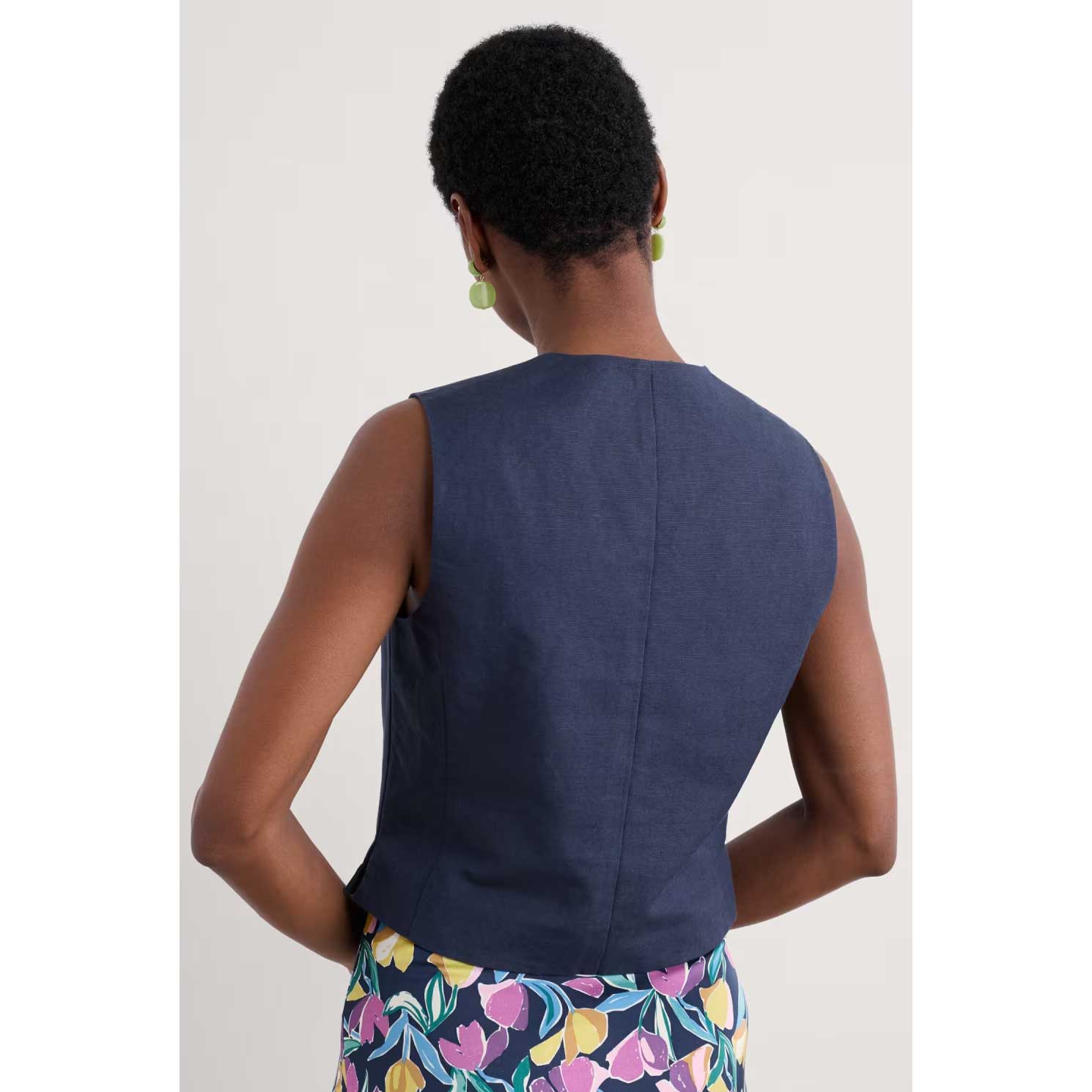 % SEASALT CORNWALL Leinenweste Erica, Erica Linen Blend Waistcoat von Seasalt Cornwall  , Dunkelblau %