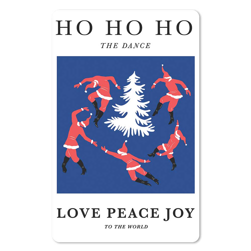 Lunacard Postkarte Weihnachten HO HO HO
