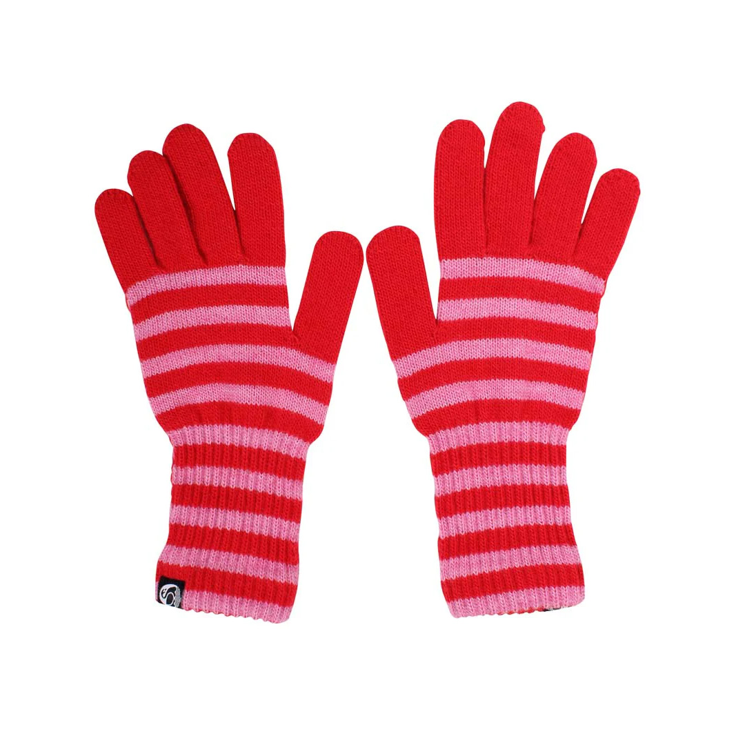 Danefae Danegoose Wollhandschuhe Leuchtendes Rot/Pink, ONE SIZE