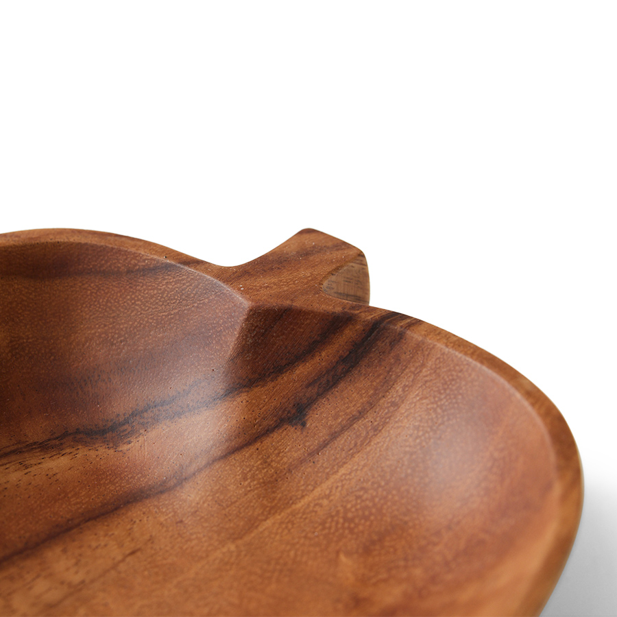 HKliving Holzschale Acacia apple bowl, D. ca. 14 cm , Apfel Schale Holz