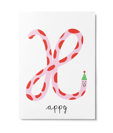 Postkarte "happy"  von Annika Kelm, Unter Pinien 