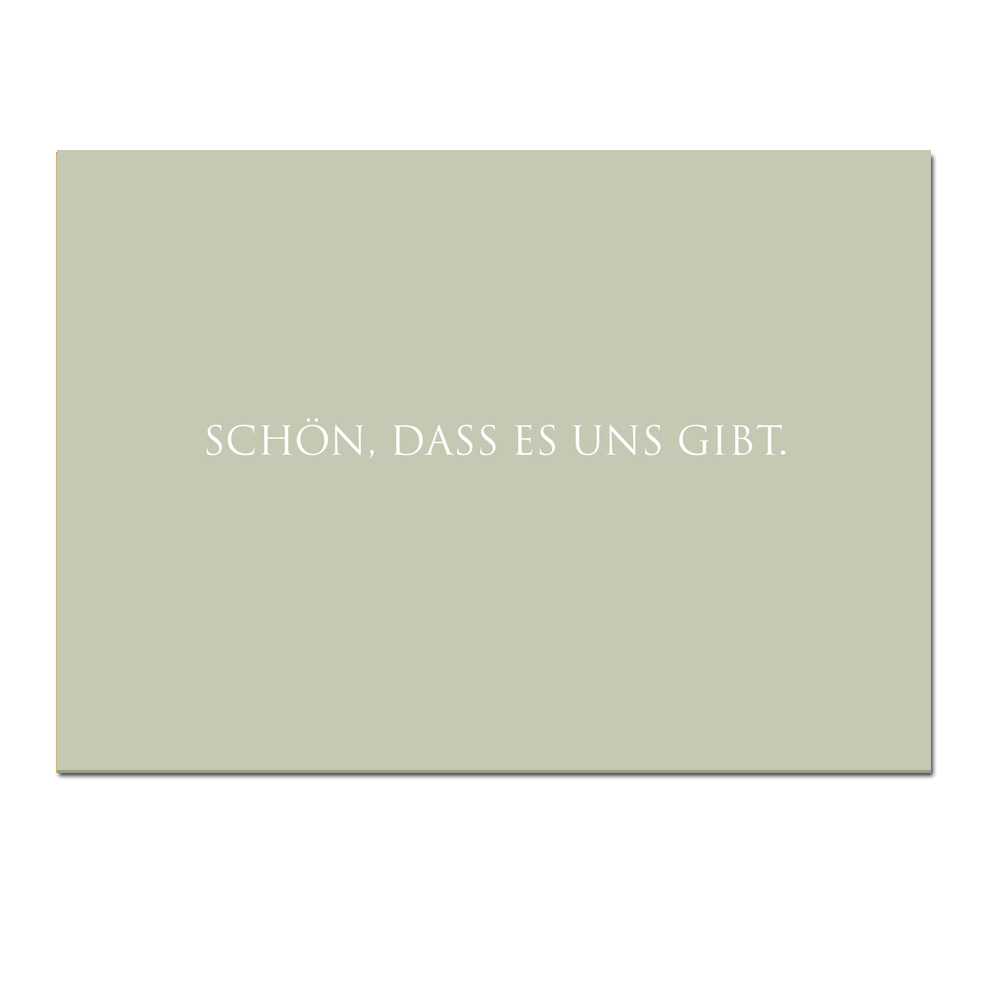 Wunderwort Postkarte "Schön, dass es uns gibt."